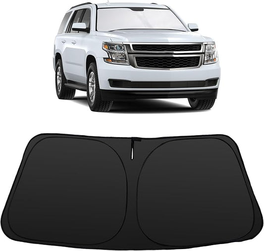 Windshield Sun Shade Accessories Compatible with 2015 2016 2017-2020 Tahoe SUV for Foldable Sunshade Sun Visor Blocks UV