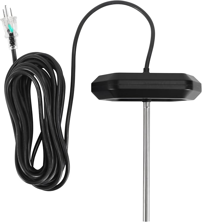 GRILLME Pond De-icer,380 Watt Plastic Floating Pond Heater for Outdoor Ponds with Fish,19.69 FT Power Cord,Winter Survival Solution for Fish