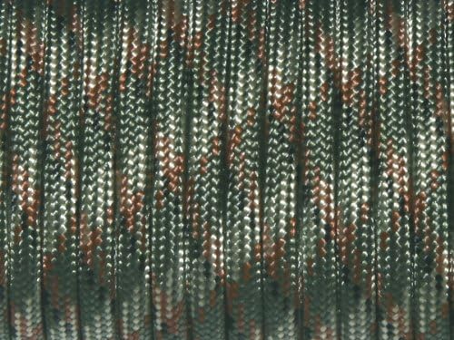 7 Strand Core 550lb Paracord Parachute Cord Lanyard Mil Spec Type III-100ft (OD Green Camo(4#))