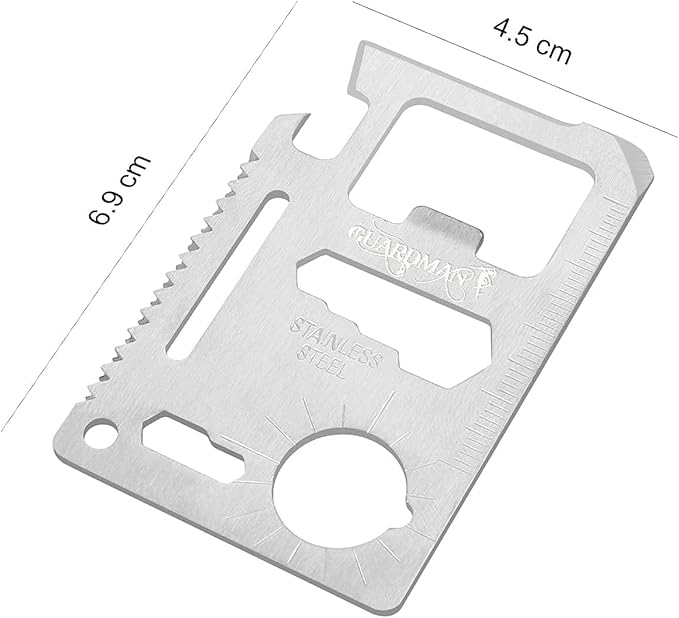 GUARDMAN Fathers Day Gift 2-Pack 11-in-1 Credit Card Multitool – Multitool Wallet Survival Tactical Tool with Knife, Bottle Opener & More – Dad Gift for Men