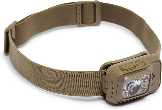 BLACK DIAMOND Spot 400 Headlamp | 400 Lumens Brightness, Dimmable | Waterproof & Durable | 3X AAA Battery Operated (Included) | Ops Dark Tan