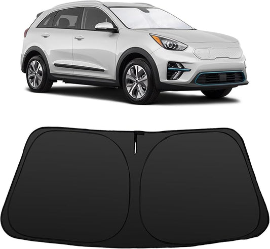 Windshield Sun Shade Accessories Compatible with 2017 2018 2019-2022 NIRO for Kia Foldable Sunshade Sun Visor Blocks UV