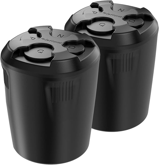JOYTUTUS Coin Holder for Car, High Capacity Coin Holder, Universal Car Coin Holder for Cup Holder, Change Holder Fit for Most Car Trucks, Sort Penny, Quarter, Dime, Nickels (Black, 2Pack)