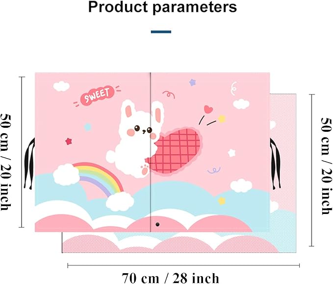Car Sun Shade for Baby - EOHMAK Car Side Window Sun Shade Cover Upgrade Double Opening Car Interior Curtain Sun Blocker Blind (Pink Rabbit, 2 Pack)
