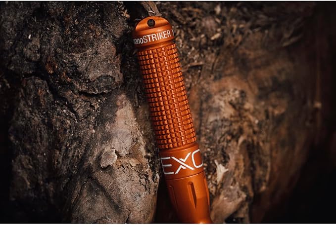 Exotac nanoSTRIKER XL Self Contained Ferrocerium Fire-Starter with Stainless Steel and Tungsten Carbide Striker, Waterproof 1/4 in. Ferro Rod Produces Up To 3,000 Fire-Starting Strikes