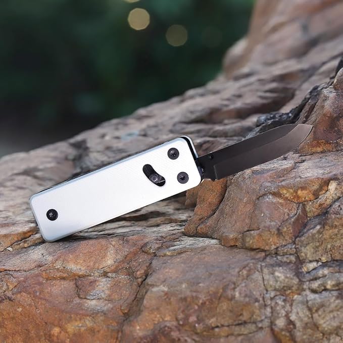 Roxon KS2 Elite Noir Blanc D2 Blade 13 in 1 Mini Multi Tool function pocket knife with big scissor, G10 handle and Pocket clip, good for Camping/Backpacking/Emergencies/EDC Multitool (D2 Steel Blade)