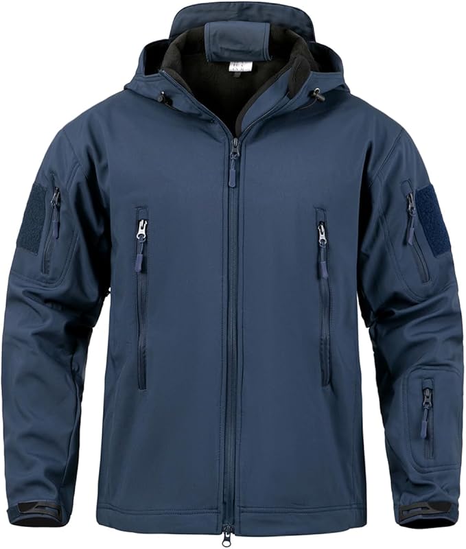 ReFire Gear Men's Army Special Ops Military Tactical Jacket Softshell Fleece Hooded Outdoor Coat
