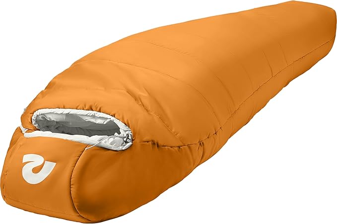 Retrospec Dream Mummy Sleeping Bag - 5, 15, & 30°F Cold Weather Camping & Travel Essential Gear with Water - Resistant Shell & Synthetic Fill - Zippered Pocket & Stuff Sack