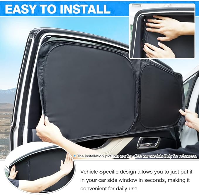 T TGBROS Windshield Sun Shade for Hyundai Ioniq 5 2022-2025 2026 Car Window Shades Thicken UV Block and Blackout Privacy Foldable Sunshades 6PCS Accessories Keep Cool Sun Visor Covers