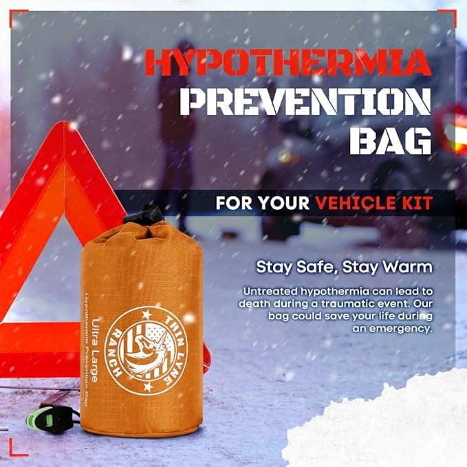 Ultra-Large Emergency Sleeping Bag for Survival - Hypothermia Prevention & Shelter - Multi-Person Bivvy Sack - Ideal Survival Gear, Emergency Bivy Camping Essentials