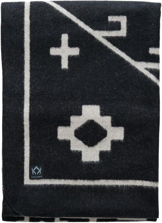 Arcturus Rainier Wool Blanket, Warm, Thick, Washable Wool Blanket for Home, Outdoors, Camping, Tailgates, Picnic, Hunting, Travel & Emergency Kits, Twin Size, 4.5 lb, Castle Rock