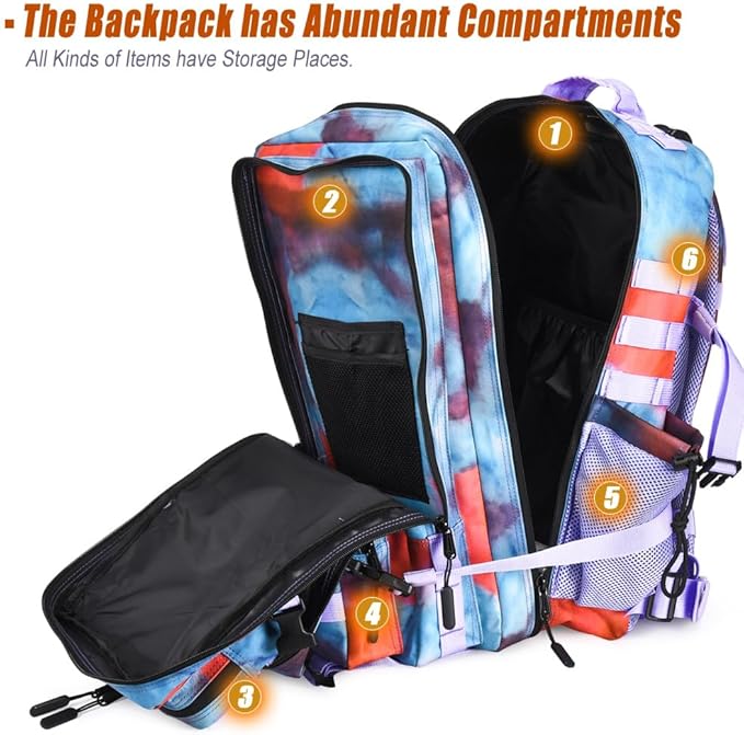 45L Tactical Backpack for Men Women, Military Assault Pack with MOLLE, Large 3 Day Bug Out Bag for Hiking Camping