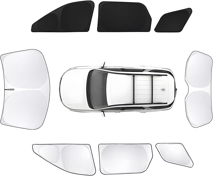 8pcs Car Window Shades for Nissan Pathfinder2022-2026 Accessories,Windshield Side Rear Full Sunshade,Sun Visor UV Blocking, Privacy Protection and Blackout for Camping Outdoor