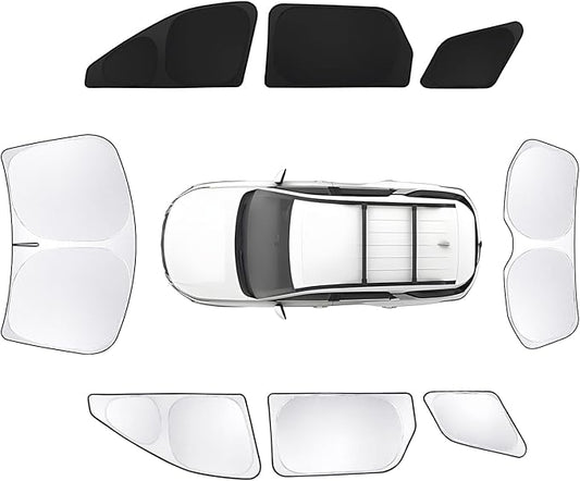 8pcs Car Window Shades for Nissan Pathfinder2022-2026 Accessories,Windshield Side Rear Full Sunshade,Sun Visor UV Blocking, Privacy Protection and Blackout for Camping Outdoor