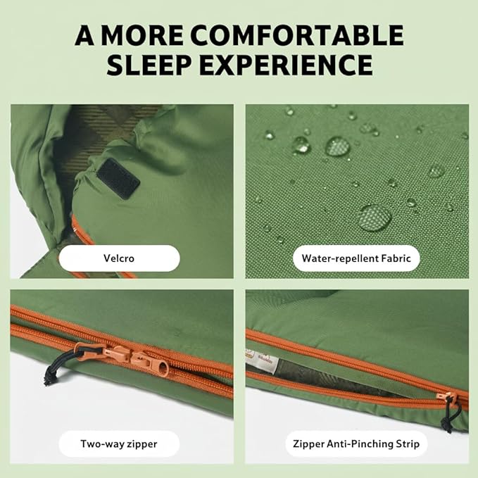 Naturehike Big & Tall Flannel Sleeping Bag for Adults, XXL Sleeping Bag for All Seasons, Machine Washable Sleeping Bags for Camping Hiking Hunting, Compression Sack Included