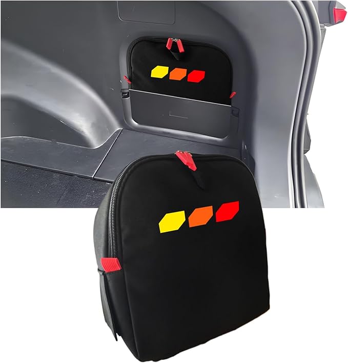 Trunk cubby storage bag Cargo side pocket compatible with RAV4 2019+ backpack organizer car trunk accessories (Tricolor)