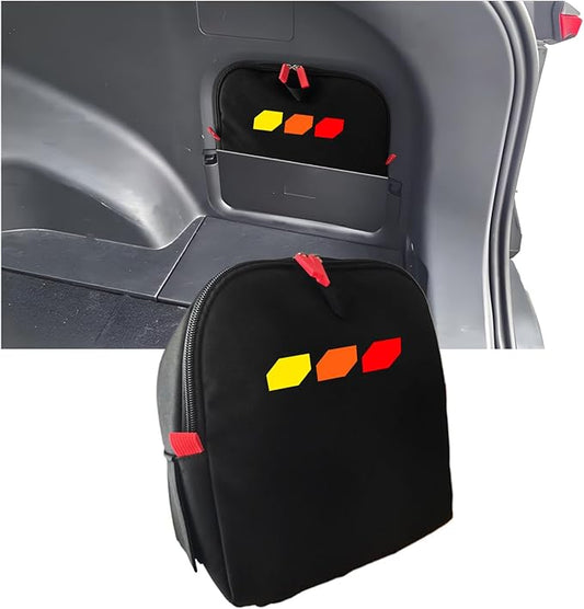 Trunk cubby storage bag Cargo side pocket compatible with RAV4 2019+ backpack organizer car trunk accessories (Tricolor)