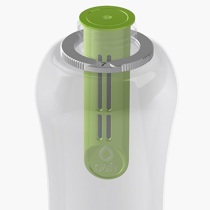 Dafi Sport Water Bottle with Filter Lime 0.5L – BPA-Free Reusable Bottle with Activated Carbon Filter – Removes Chlorine Taste & Odor – Perfect for Active Lifestyle Travel Gym Work – Made in Europe