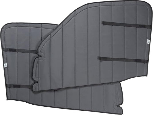 Magnetic Insulated Front Door Window Covers (Pair) for 2007-2018 Mercedes-Benz Sprinter NCV3 Van, Blackout Privacy Sun Shades for Stealth Camping – Dark Gray