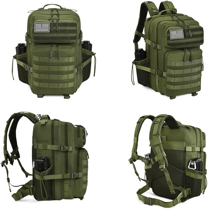 45L Tactical Backpack for Men Women, Military Assault Pack with MOLLE, Large 3 Day Bug Out Bag for Hiking Camping