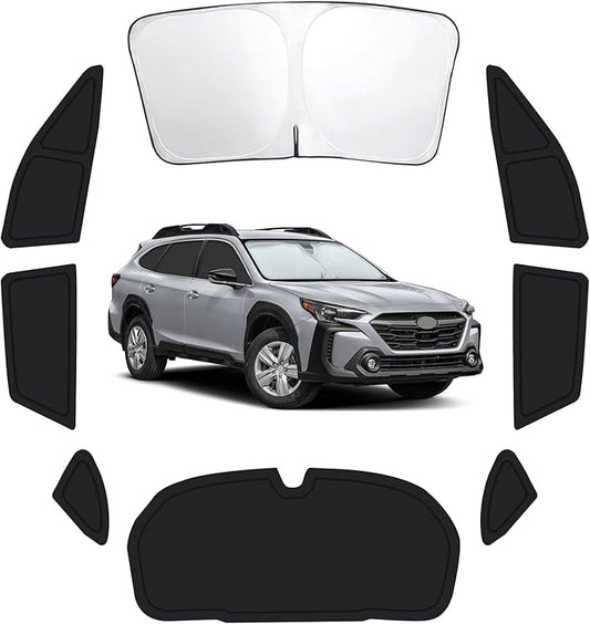 8PCS Car Window Shades for Subaru Outback 2020-2025, Window Covers for Outback Windshield Side Rear Windows, Full Set Privacy Protection Car Sunshade Accessories with UV Blocking for Camping Napping