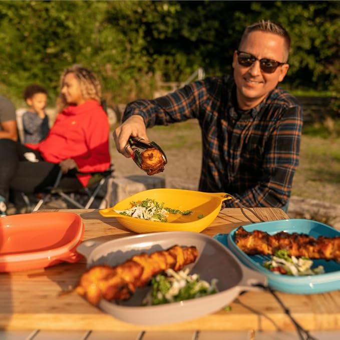 UCO 6-Piece Camping Mess Kit with Bowl, Plate, Collapsible Cup, and Switch Camping Spork