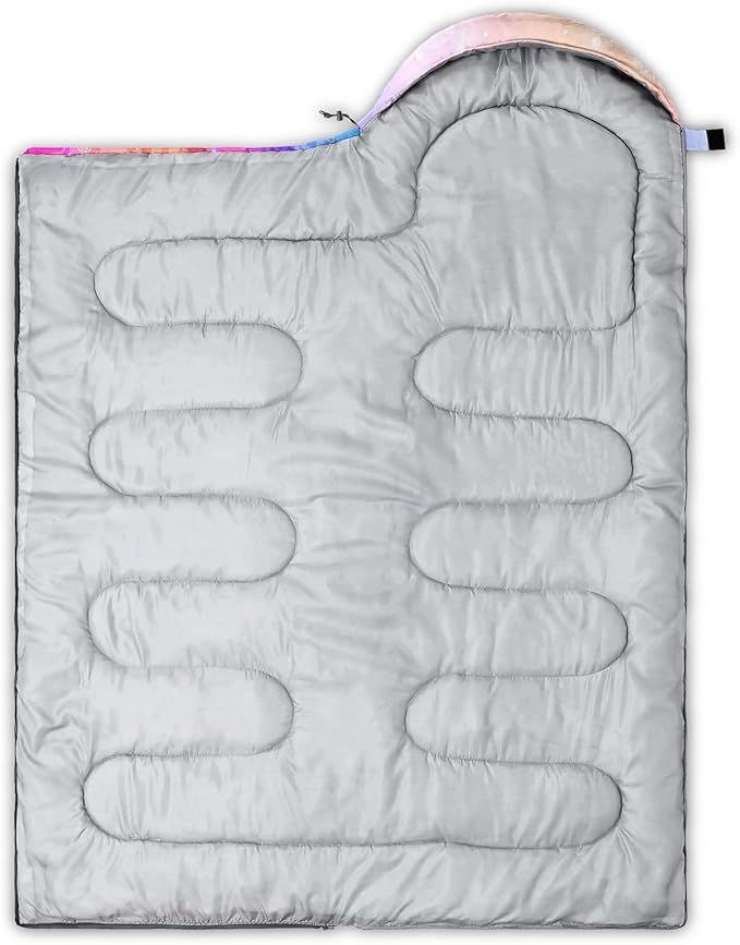 QOOMO Axolotl Cute Camping Sleeping Bags,3 Season Warm & Cool Weather,Lightweight,Waterproof Sleeping Bags for Adults & Kids,Traveling,and Outdoors