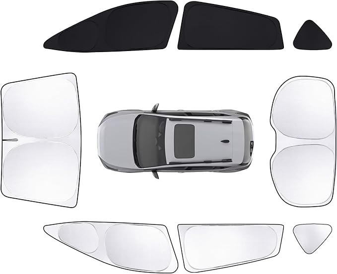 8pcs Car Window Shades for Subaru Crosstrek 2024 2025 2026 Accessories,Windshield Side Rear Full Sunshade,Sun Visor UV Blocking, Privacy Protection and Blackout for Camping Outdoor