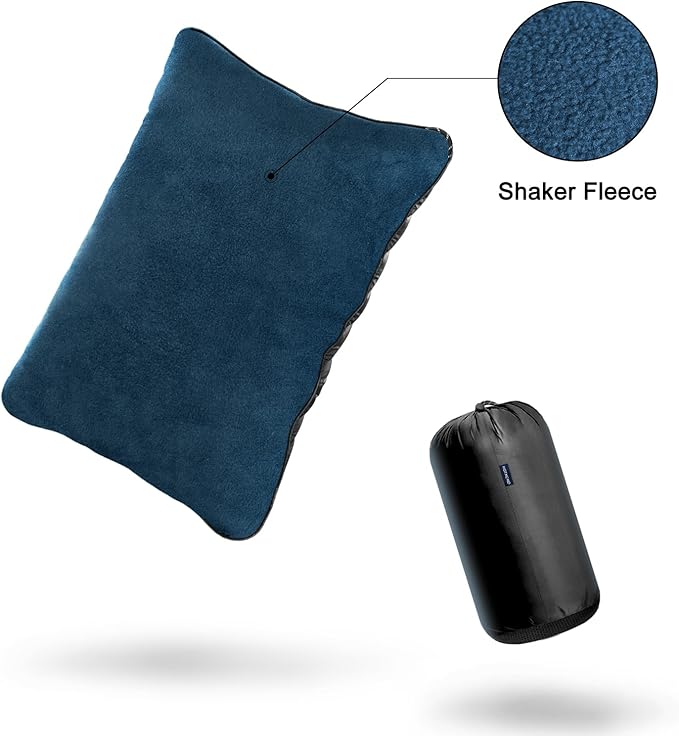 Camping Pillow,Supportive Compressible Travel Pillow Lightweight Camp Pillow with Storage Bag for Camping,Hiking,Backpacking,Airplane