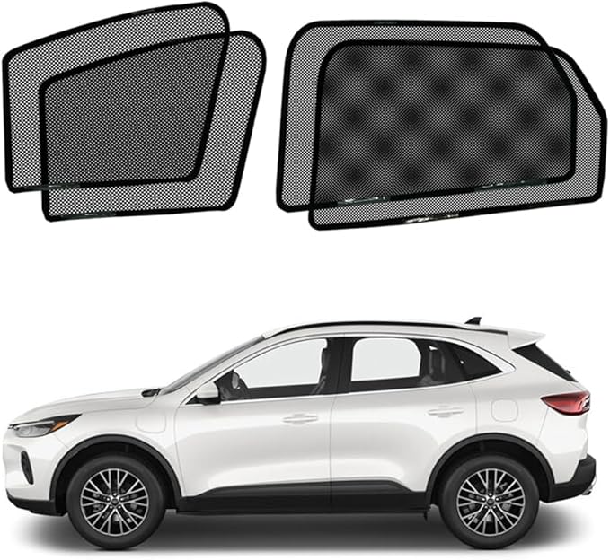 BWEN Car Window Shades Fit for 2020-2025 Ford Escape, Magnetic Sunshades for Car Windows, Sun Protection Breathable Camping Window Covers, Privacy Protect for Family,Pets