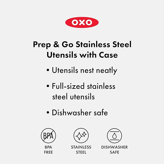 OXO Good Grips Prep and Go Utensils With Case - Ocean Blue