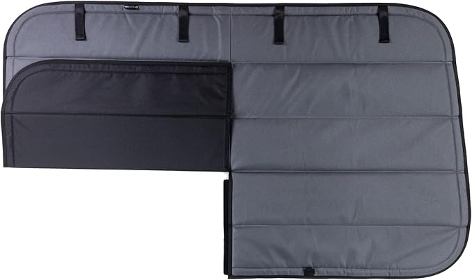 VanEssential Insulated Blackout Crew Window Cover Designed for Ford Transit Van Year 2015 to Current with NO Plastic Trim - Charcoal Gray
