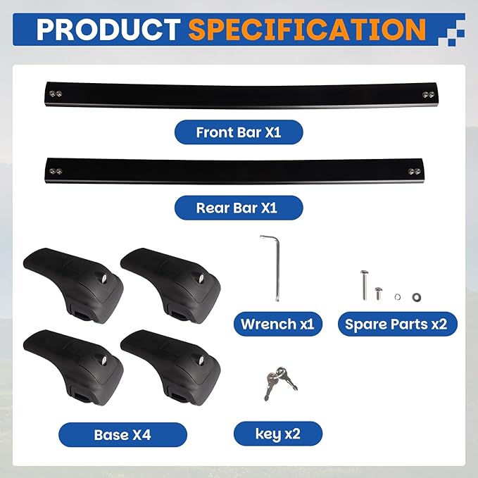 300LBS Roof Rack Cross Bars Compatible with Subaru Forester 2014-2026(NOT for Wilderness) Heavy-Duty Aluminum Crossbars Roof Rails Rooftop Cargo Basket Carrier Bag Luggage Canoe Kayak Bike