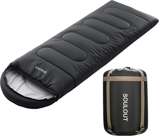 3-4 Season Sleeping Bag for Adults & Kids, Lightweight Warm Cold Weather Camping Bag with Waterproof Compression Sack – Portable for Hiking, Backpacking, Traveling & Outdoor Adventures