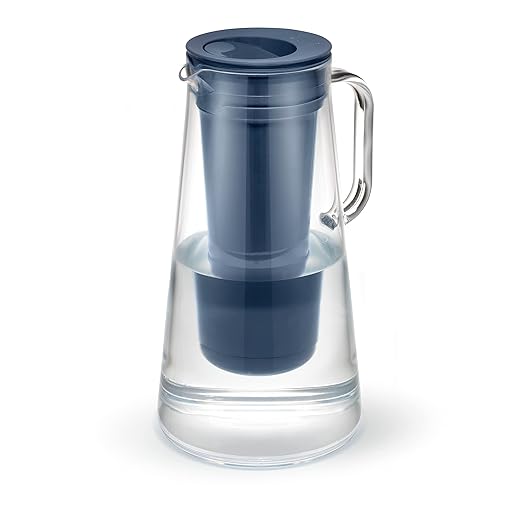 LifeStraw Home – Water Filter Pitcher, 10-Cup, Midnight Blue, BPA Free Designed for Everyday Protection Against Bacteria, parasites, microplastics, Lead, Mercury, PFAS and a Variety of Chemicals