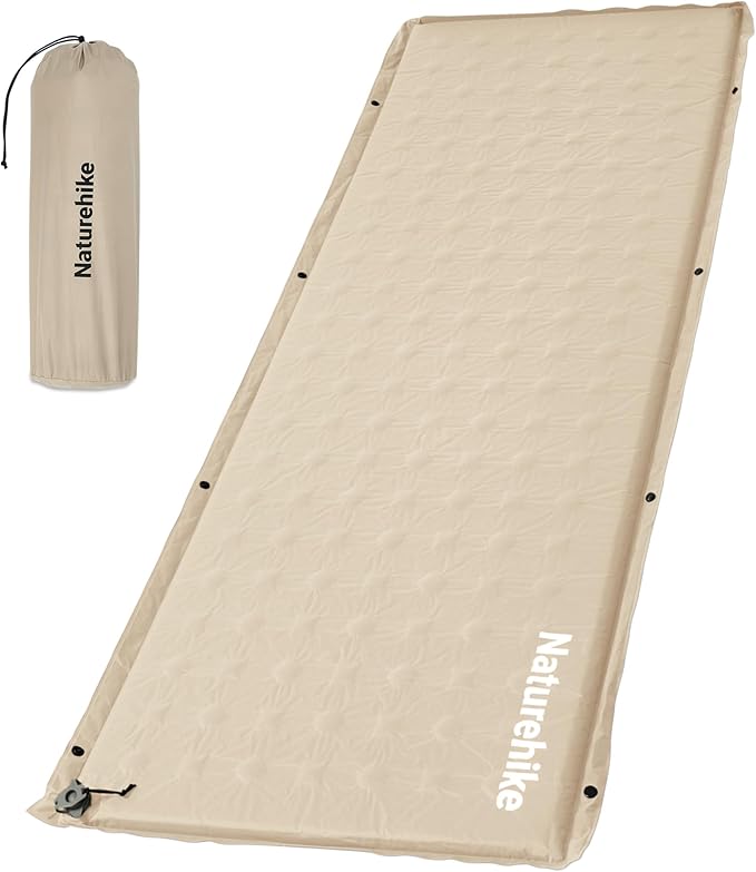 Naturehike Connectable Self Inflating Sleeping Pad, 1.18" Memory Foam Camping Pad, Backpacking Camping Mattress Pad for Tent, Travel, Car, Hammock
