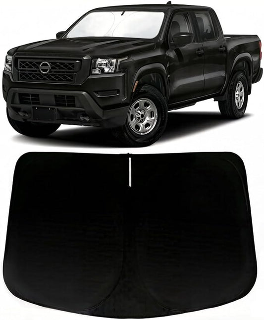 Windshield Sun Shade for 2022-2026 Nissan Frontier, Car Front Window Sunshade with 240T Sun Visor Protector Blocks UV Rays Heat Sun Shield Accessories