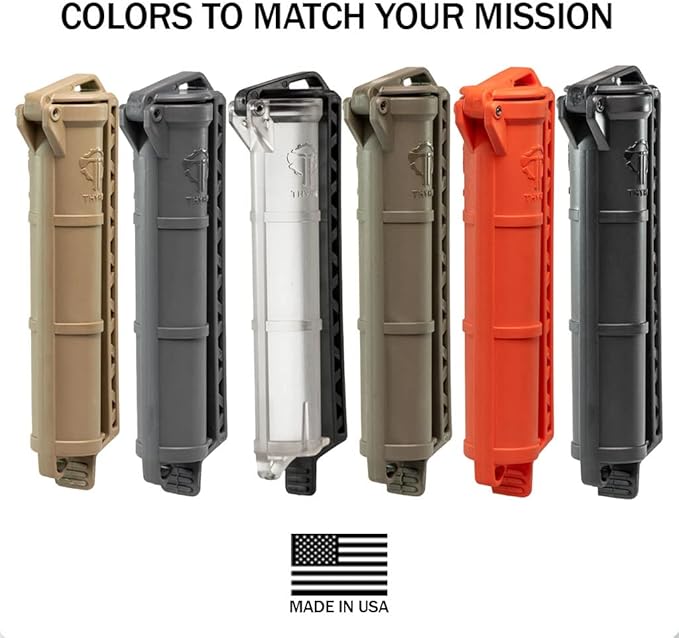 Thyrm CellVault Battery Storage Case for AA, AAA, CR123 Batteries, Survival Gear, Matches, Made in USA
