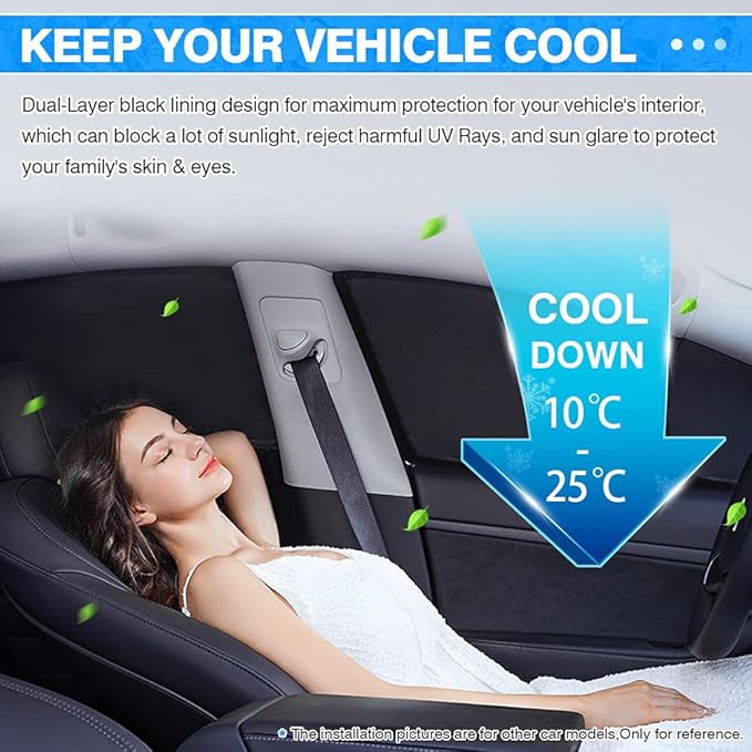 T TGBROS Windshield Sun Shade for Ford F150 2015-2020 Car Window Shades Thicken UV Block and Blackout Privacy Foldable Sunshades 5PCS Accessories Keep Cool Sun Visor Covers