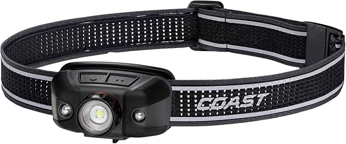 Coast FLX40R 800 Lumen Built-in Rechargeable Battery LED Headlamp with Twist Focus Lens Ultra Strap