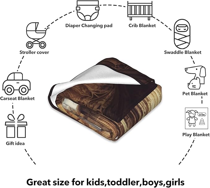 Charming Blue Bicycle Blanket, Cozy Flannel Vintage Bike Throw Blanket, Soft Fuzzy Blankets for Travel Home Decor, All Season Lightweight Couch Bed Cover, Gifts for Women Adults Kids 50"×60"