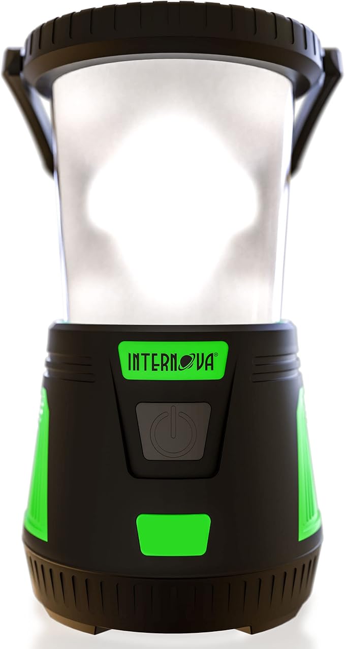 Internova 2000 Lumen LED Camping Lantern, Longest Lasting Battery Lantern, Powered & Operated with Infinite 360 Degree Light Control