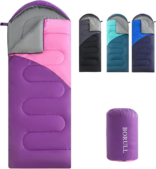 Sleeping Bags for Adults Cold Warm Weather,Backpacking Compact Lightweight Camping Sleeping Bag with Compression Sack for Kids,Camping Essentials Gear for Hiking,Travel,Climb,Outdoor, Indoor