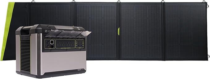 Goal Zero Yeti 1500 Portable Power Station with Nomad 200 Solar Panel, Solar Generator (6th Gen) Fast-Charging 1,505 Watt Hour LiFePO4 Battery with 200 Watt Foldable Solar Panel