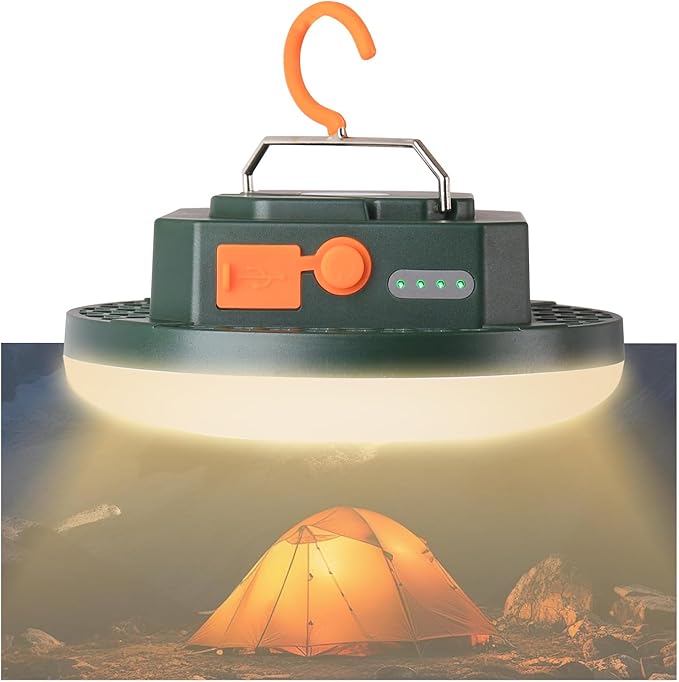 Camping Lantern 10500mAh Rechargeable Battery, 30W 4000LM Ultra Bright LED Hanging Light with 3 Lighting Color Modes, Waterproof Portable Tent Lighting for Outdoor Emergency & Hiking