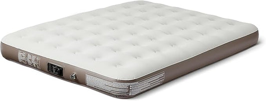 Amazon Basics Inflatable Air Mattress Queen with Built-in Pump, 600lb Capacity