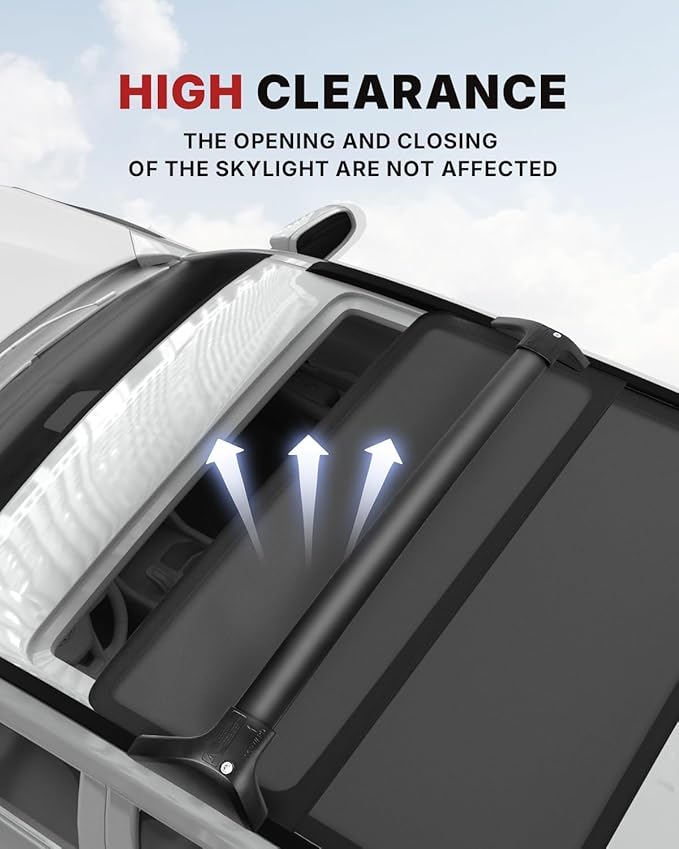 Richeer 300LBS Roof Rack Cross Bars for 2019-2025 RAV4 with Side Rails,Lockable Heavy Duty Aluminum Cross Bar with Anti-Theft Locks for Cargo Racks Rooftop Luggage Carrier Canoe Kayak Bicycle roof Bag