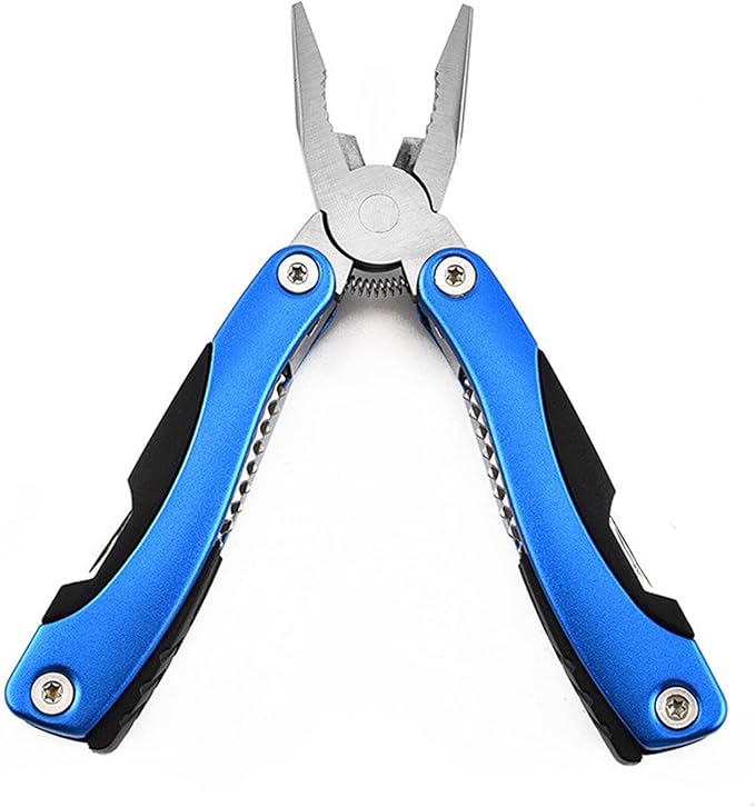 WIWUE GUO Multi Tool, Multitool Pliers for Outdoor, DIY, Home, Garden, Camping, Survival, Hunting and Hiking or Everyday Carry, Blue