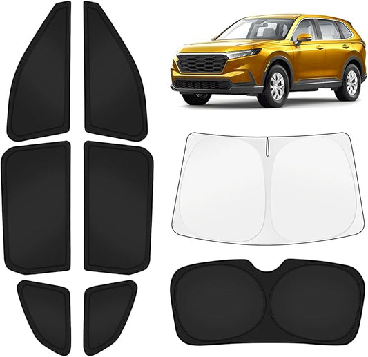 KUST Car Window Shades for Honda CR-V 2023-2025 2026 Windshield Sun Shade Side Window Cover UV Block Privacy Protection CRV Accessories for Camping Blackout Rear Back Full Set 8PCS