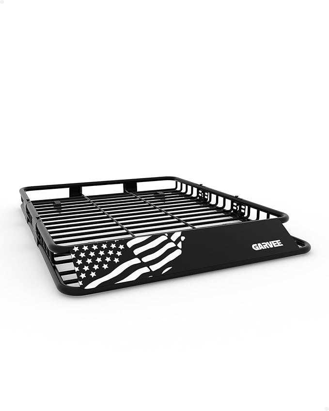 GarveeLife 64 in x 50 in Roof Rack Basket, 200 LBS Capacity Rooftop Cargo Carrier Basket with Extension Luggage Rack Heavy Duty for SUVs, Trucks, Vehicles